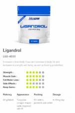 Ligandrol ürünü ve değerlendirme grafiği